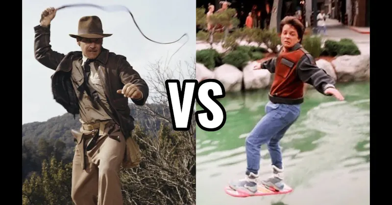 Hoverboard (Back to the Future II) vs. Indiana Jones' Whip