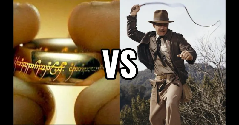 Indiana Jones' Whip vs. One Ring (The Lord of the Rings)