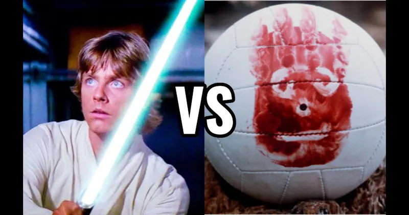 Lightsaber (Star Wars) vs. Wilson Volleyball (Cast Away)