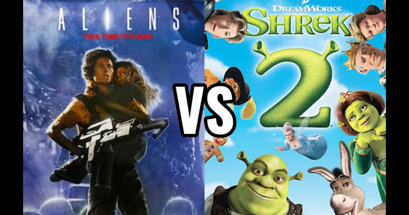 Aliens (1986) vs. Shrek 2 (2004)
