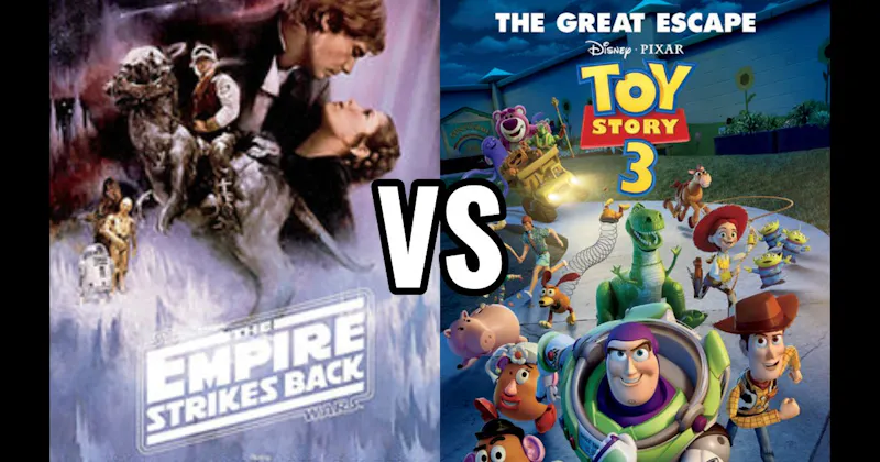 Empire Strikes Back (1980) vs. Toy Story 3 (2010)