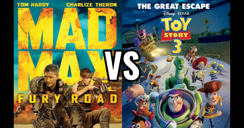 Mad Max: Fury Road (2015) vs. Toy Story 3 (2010)
