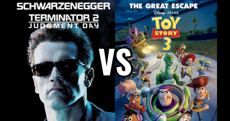 Terminator 2: Judgment Day (1991) vs. Toy Story 3 (2010)