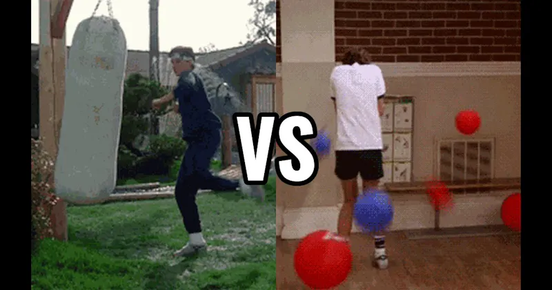 Dodgeball (Training) vs. The Karate Kid