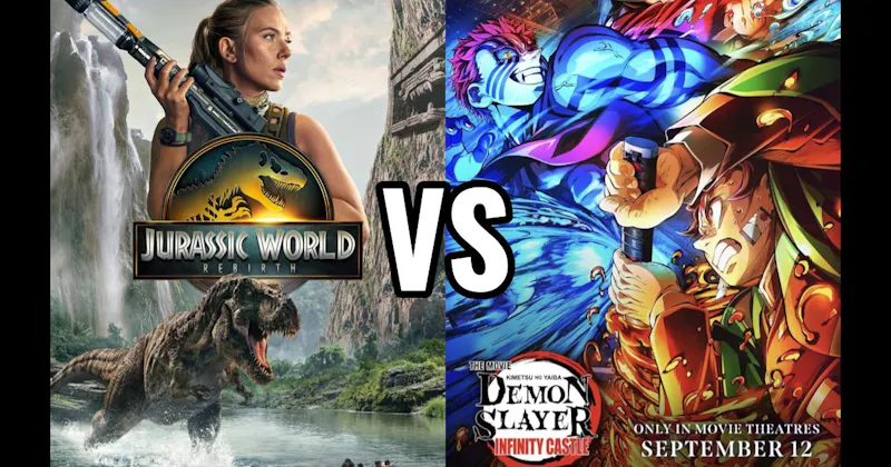Demon Slayer: Infinity Castle (2025) vs. Jurassic World: Rebirth (2025)