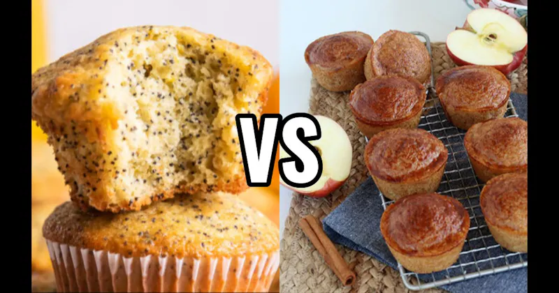 Apple Cinnamon Muffin vs. Lemon Poppy Seed Muffin
