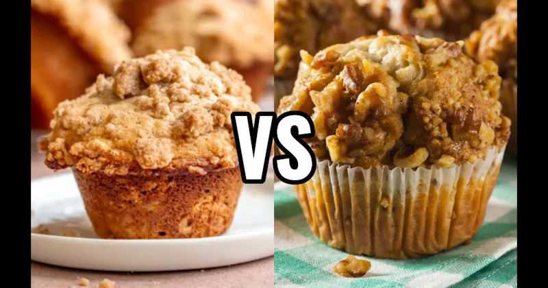 Banana Nut Muffin vs. Cinnamon Streusel Muffin