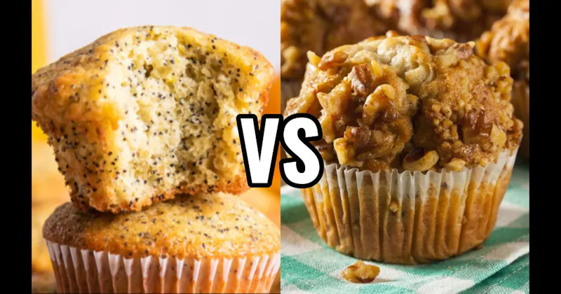 Banana Nut Muffin vs. Lemon Poppy Seed Muffin