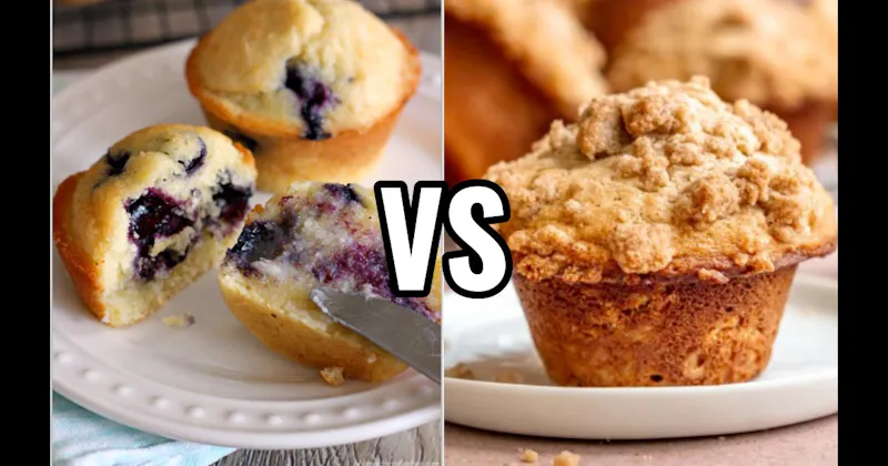 Blueberry Muffin vs. Cinnamon Streusel Muffin