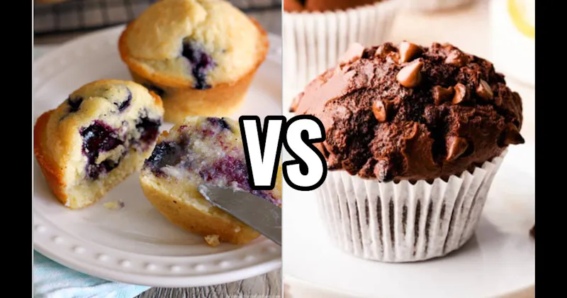 Blueberry Muffin vs. Double Chocolate Muffin