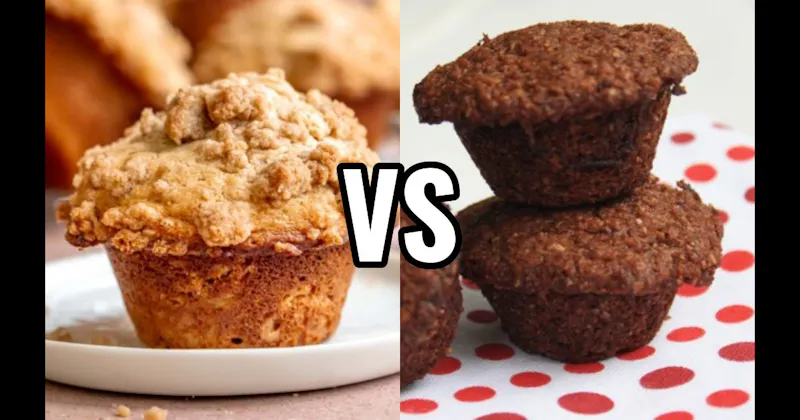 Bran Muffin vs. Cinnamon Streusel Muffin