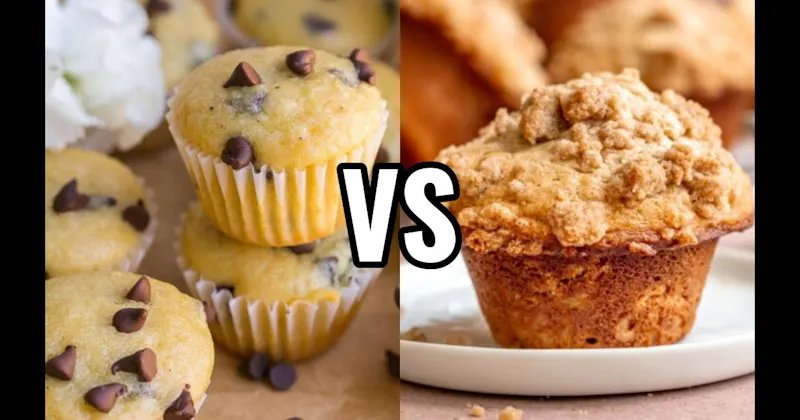Chocolate Chip Muffin vs. Cinnamon Streusel Muffin