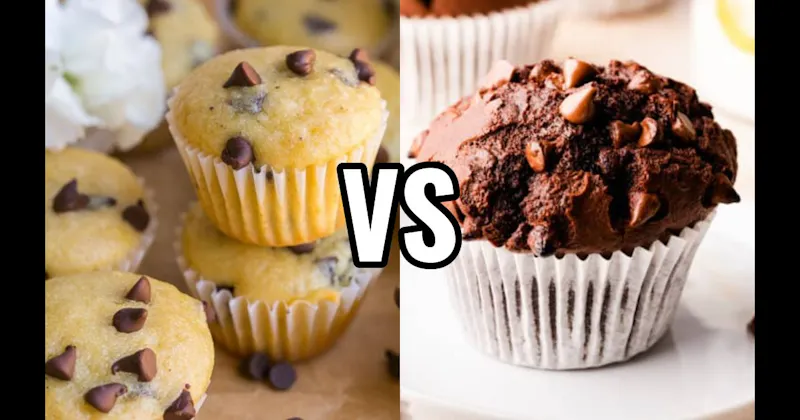 Chocolate Chip Muffin vs. Double Chocolate Muffin