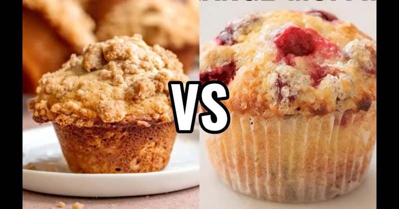 Cinnamon Streusel Muffin vs. Cranberry Orange Muffin