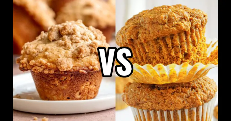 Cinnamon Streusel Muffin vs. Pumpkin Muffin