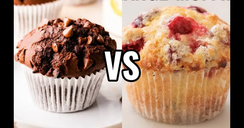 Cranberry Orange Muffin vs. Double Chocolate Muffin