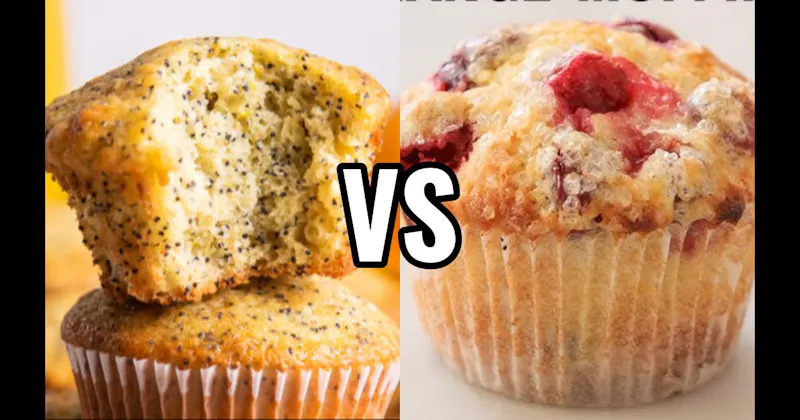 Cranberry Orange Muffin vs. Lemon Poppy Seed Muffin