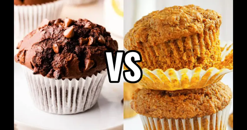 Double Chocolate Muffin vs. Pumpkin Muffin