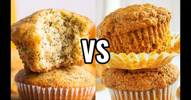 Lemon Poppy Seed Muffin vs. Pumpkin Muffin