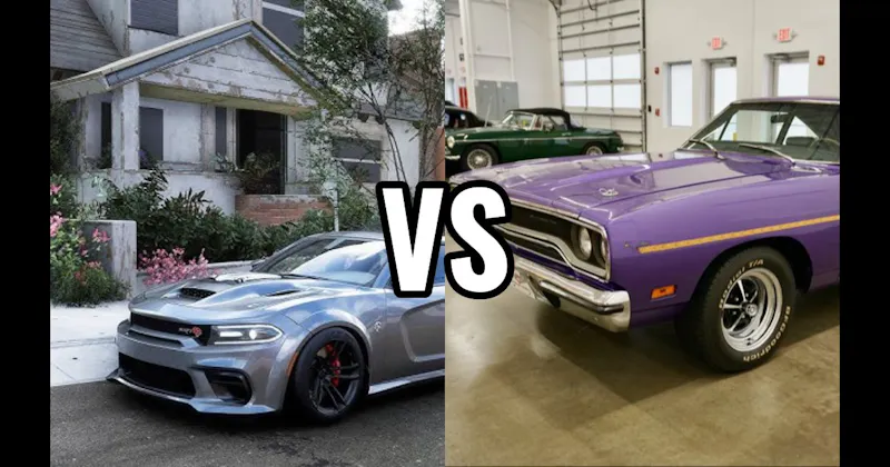 1970 Plymouth Road Runner vs. Dodge Charger Hellcat