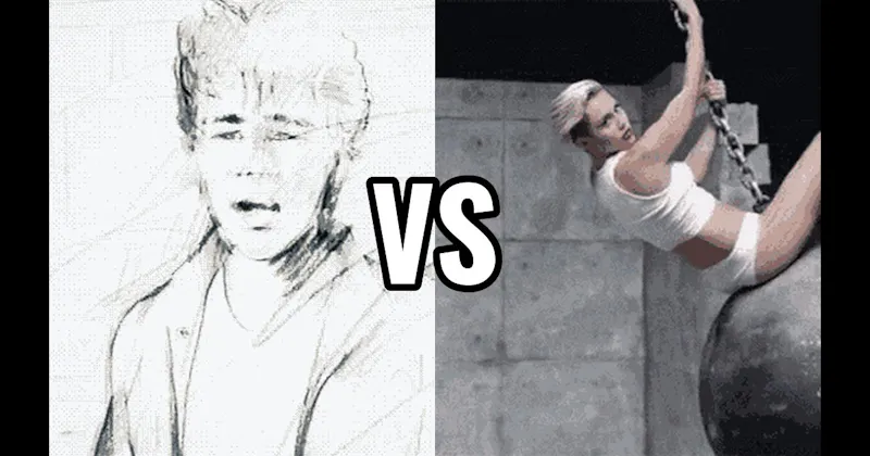 Take On Me (a-ha) vs. Wrecking Ball  (Miley Cyrus)