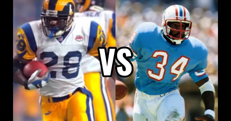 Earl Campbell vs. Marshall Faulk