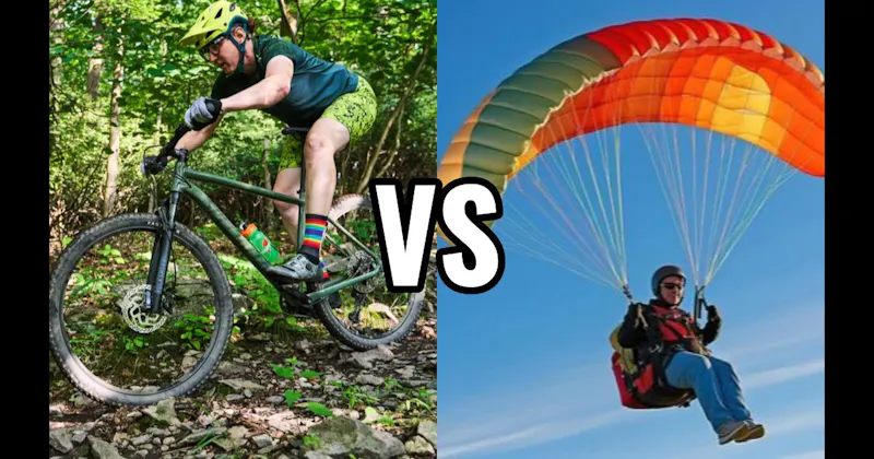 Mountain Biking vs. Paragliding