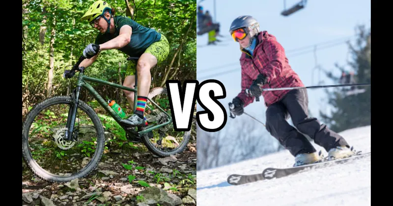 Mountain Biking vs. Skiing