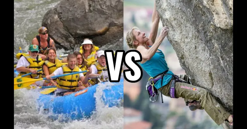 Outdoor Rock Climbing vs. Whitewater Rafting