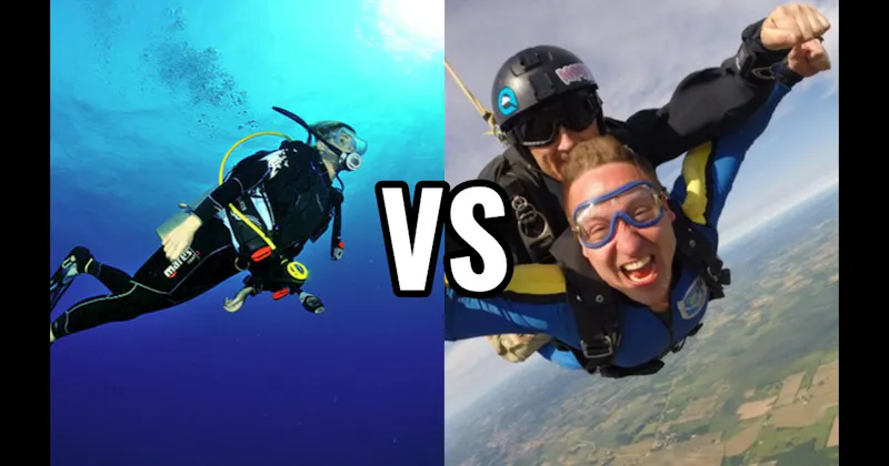 Scuba Diving vs. Skydiving