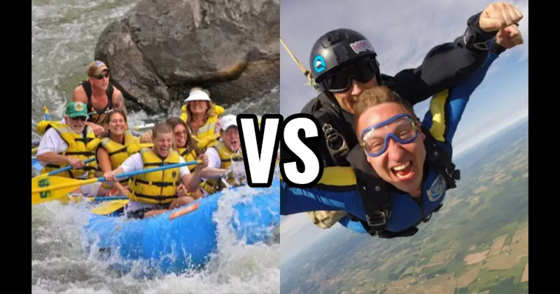 Skydiving vs. Whitewater Rafting