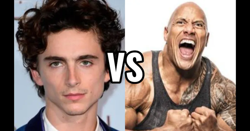 The Rock (Dwayne Johnson) vs. Timothée Chalamet