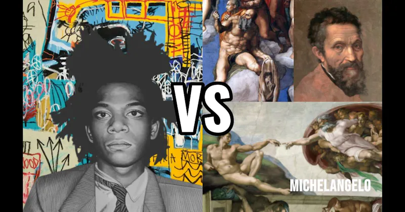 Jean-Michel Basquiat vs. Michelangelo