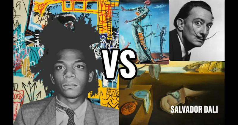 Jean-Michel Basquiat vs. Salvador Dalí