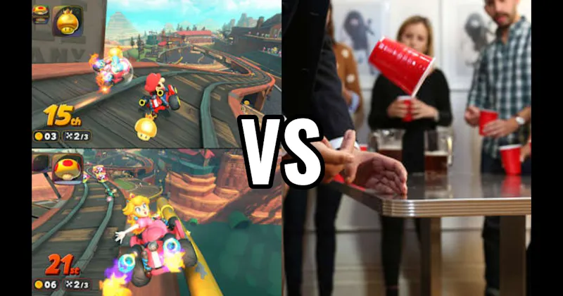 Flip Cup vs. Mario Kart