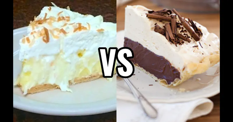 Chocolate Cream Pie vs. Coconut Cream Pie