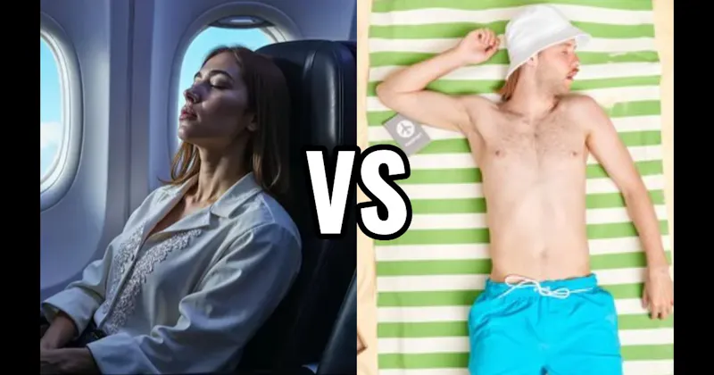 Airplane Seat vs. Beach Towel