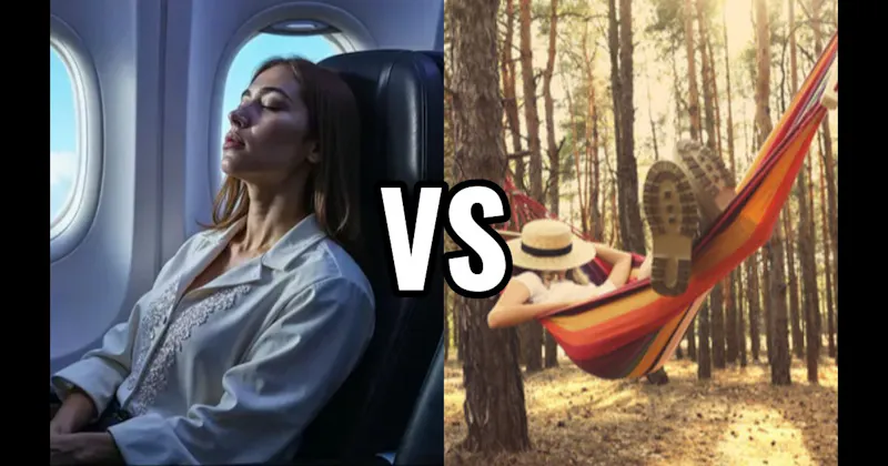 Airplane Seat vs. Hammock