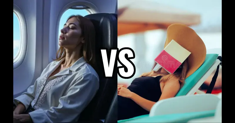 Airplane Seat vs. Pool Lounge Chair