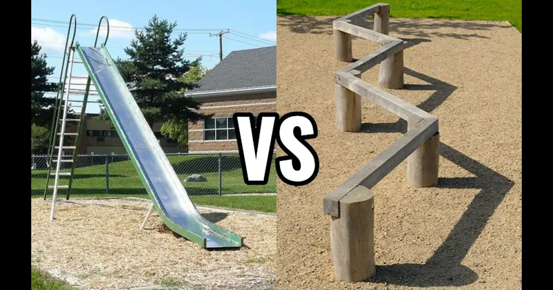 Balance Beam vs. Metal Slide