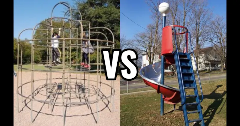 Jungle Gym vs. Spiral Slide