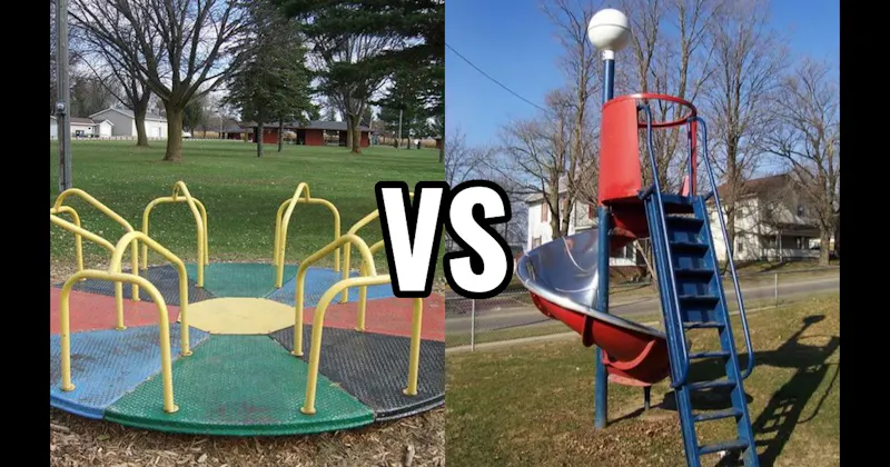 Merry-Go-Round vs. Spiral Slide