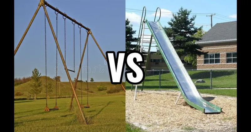 Metal Slide vs. Swing Set