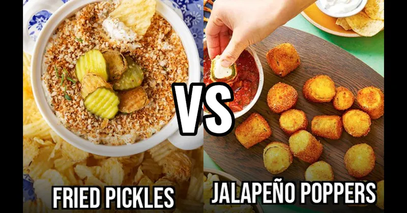 Fried Pickles vs. Jalapeño Poppers