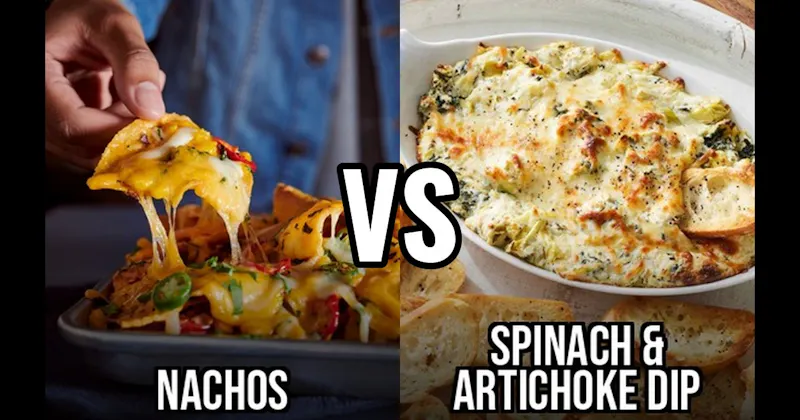 Nachos vs. Spinach Artichoke Dip
