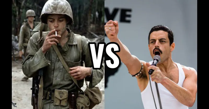 Freddie Mercury in Bohemian Rhapsody vs. Snafu in The Pacific