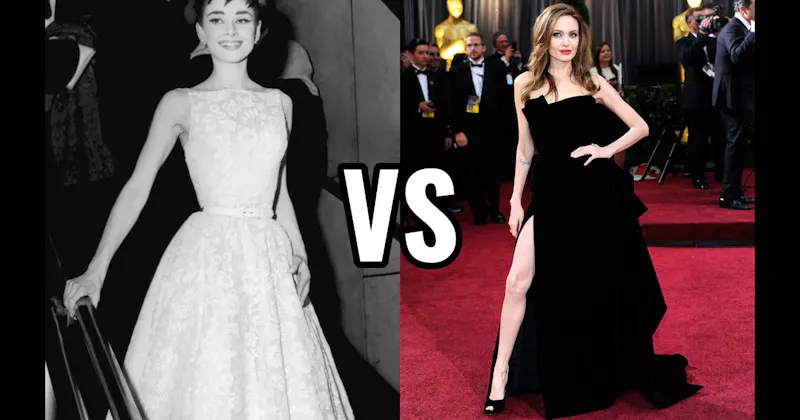 Angelina Jolie (Atelier Versace) vs. Audrey Hepburn (Givenchy)