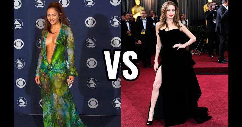 Angelina Jolie (Atelier Versace) vs. Jennifer Lopez (Versace)