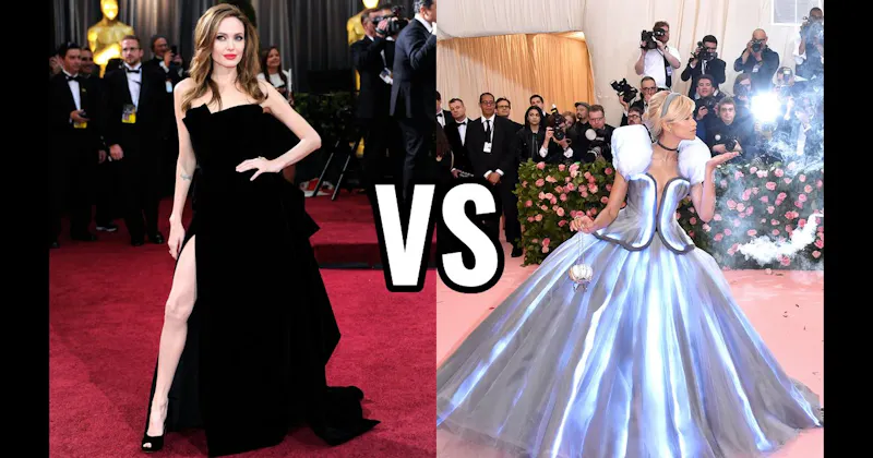 Angelina Jolie (Atelier Versace) vs. Zendaya (Tommy Hilfiger)