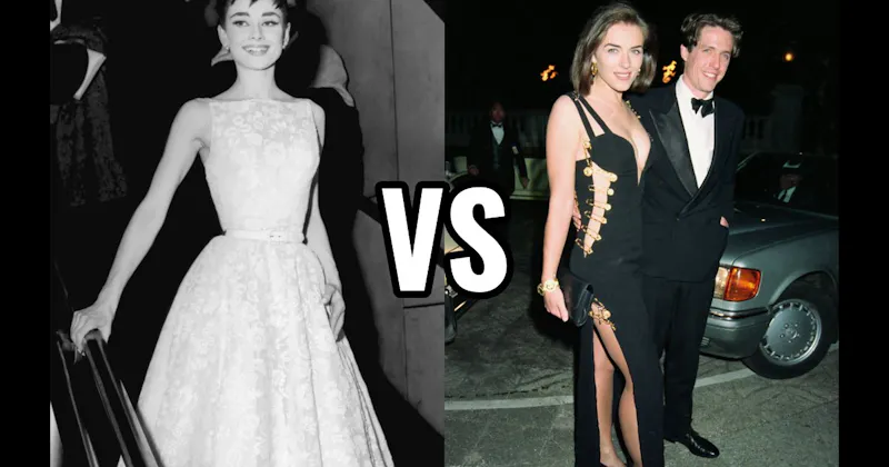 Audrey Hepburn (Givenchy) vs. Elizabeth Hurley (Versace)
